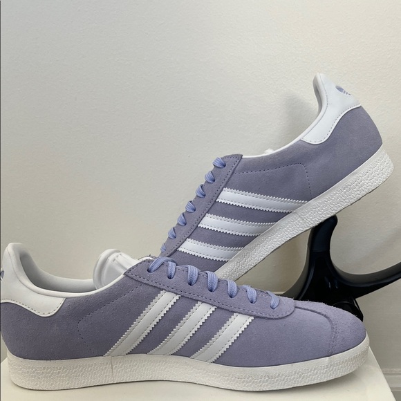 NWOT Adidas Gazelle Lavender and White Sneakers - Picture 2 of 6